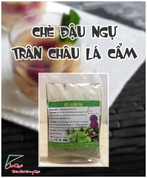 Ngọt mát chè đậu ngự và trân châu lá cẩm